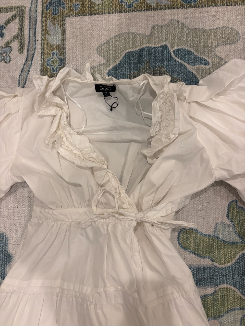 Gilly Hicks White Puff-Sleeve Mini Dress - Picture 2 of 4